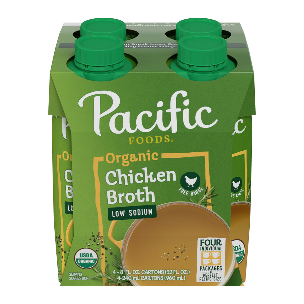 Low Sodium Organic Chicken Broth 4 Count 8 Fl Oz N1227