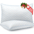 King Size Set of 2 Medium Firm Microfiber Bed Pillows V540962