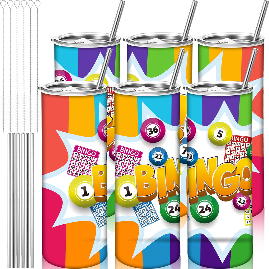 6 Packs 20 oz Bingo Tumbler Cups Z709684