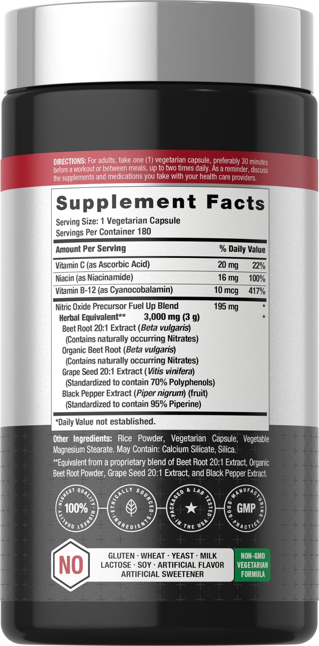 Beet Root Capsules 180 Count W380