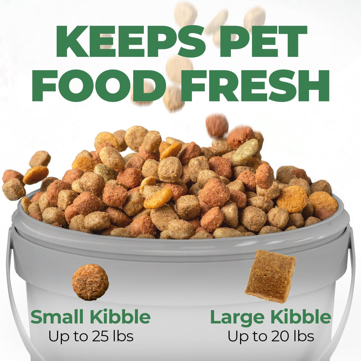 Airtight Pet Food Storage Container 25 lbs Grey G6043