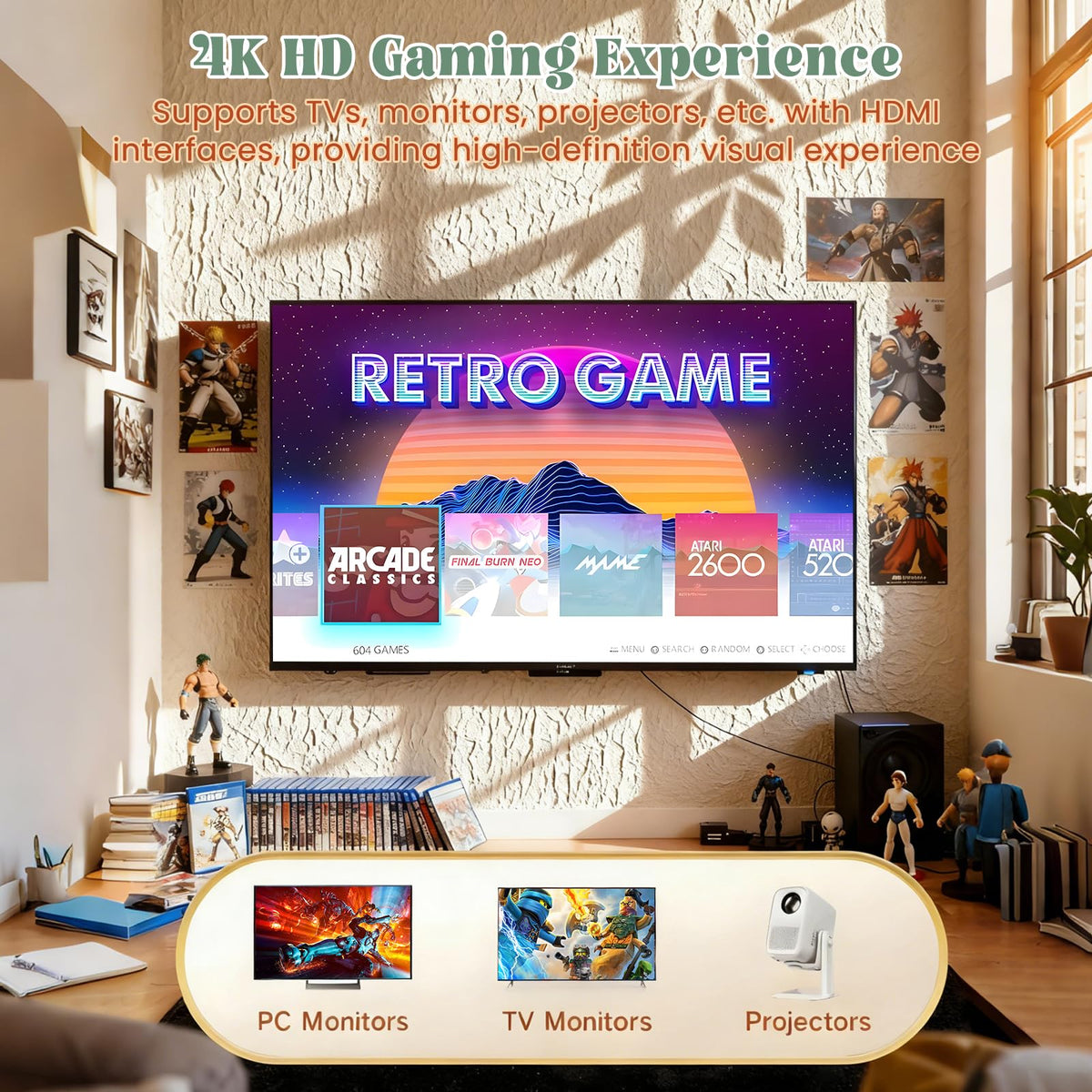 4K HDMI Retro Gaming Console W279688