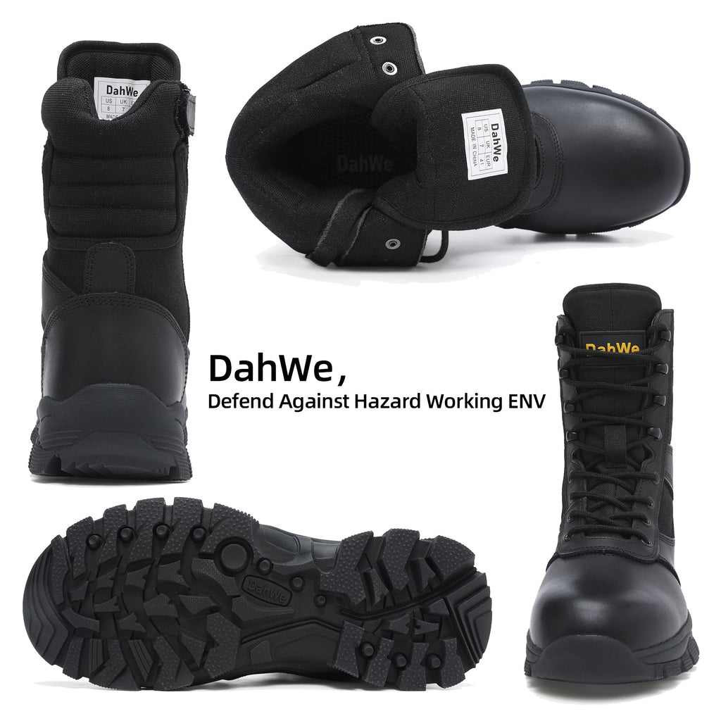 Tactical Boots Steel Toe Side Zipper 8 inches R6339