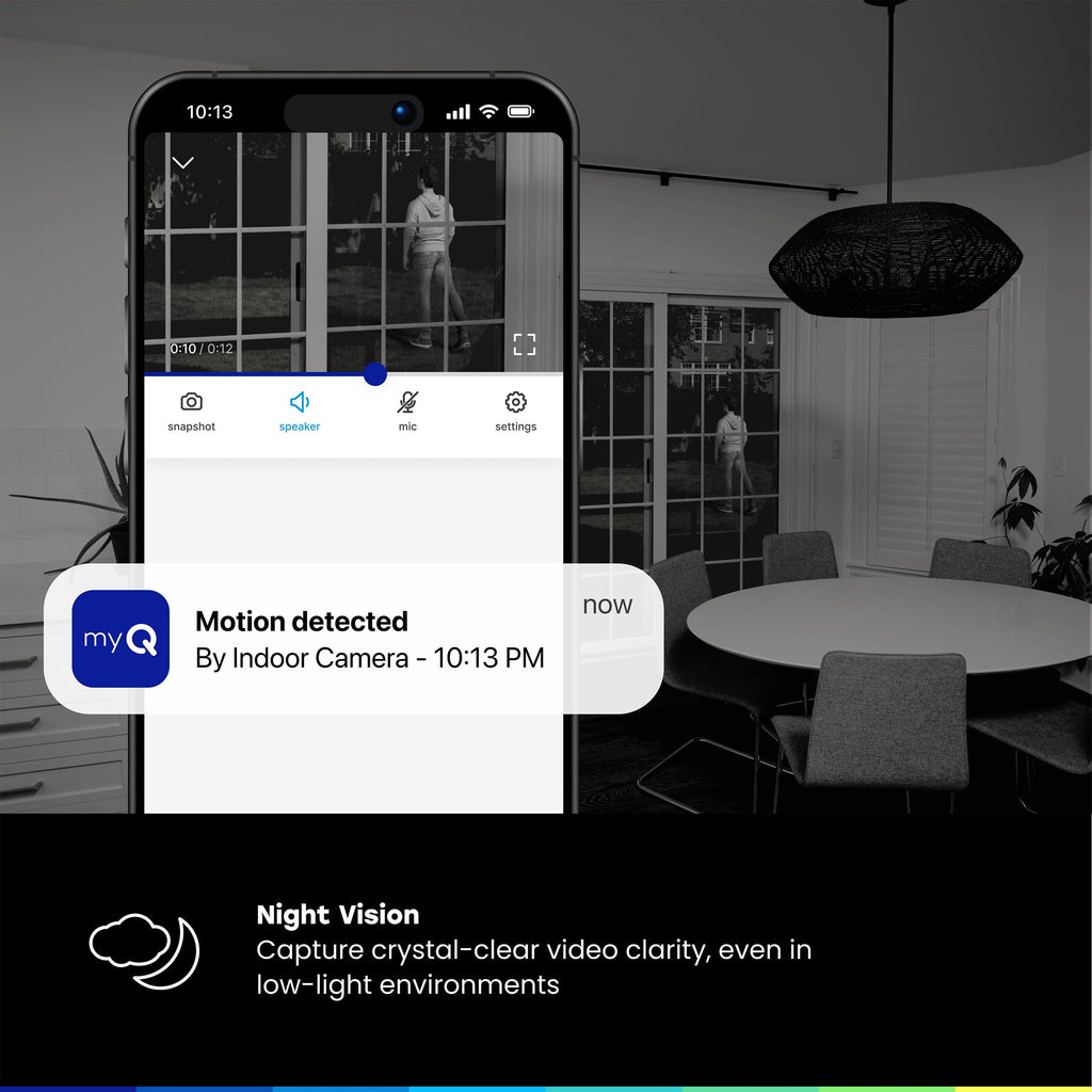 2K Smart Wi-Fi Indoor Security Camera with Night Vision F48136