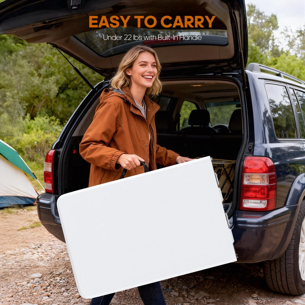 6ft Heavy Duty Folding Table White O137105