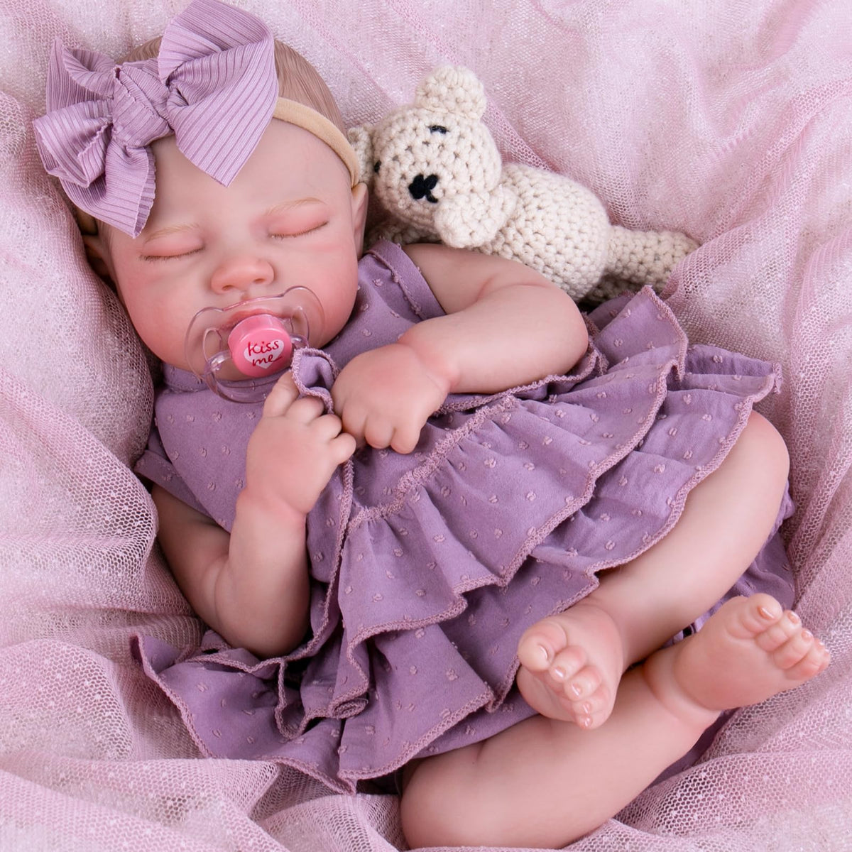 20 Inch Purple Dress Doll Clothing Set U4173