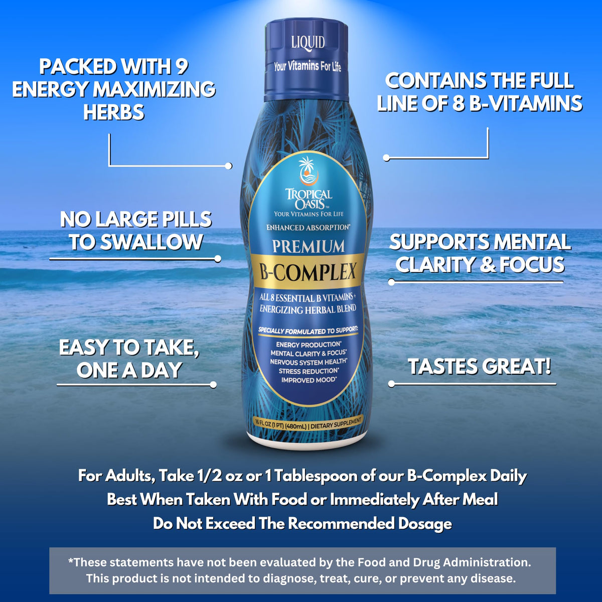 Liquid B-Complex Supplement 16 oz L301