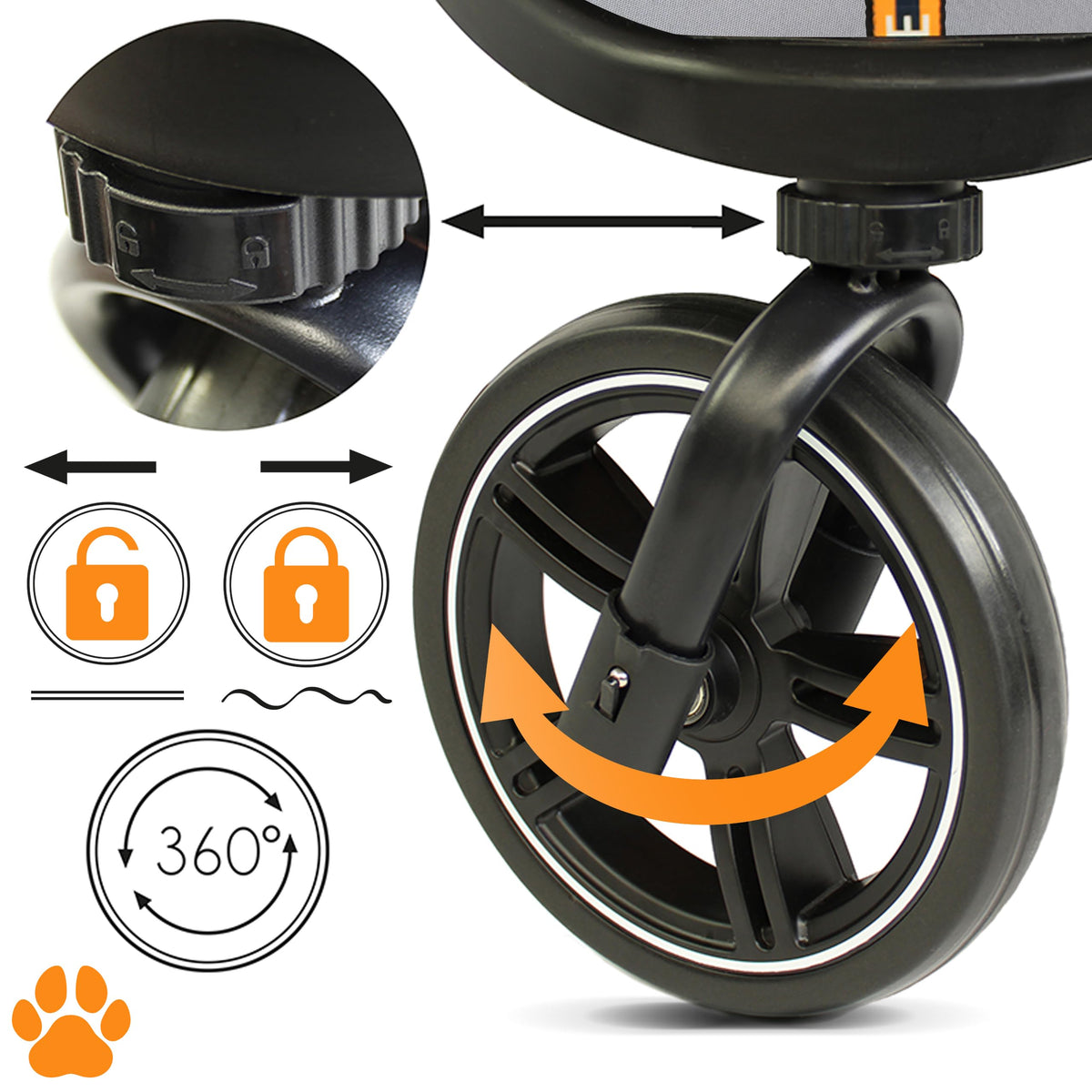 Dog & Pet Buggy, Holds up to 32 kg, Easy Fold G56313