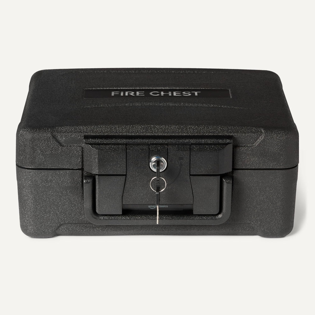Fire-Resistant Waterproof Fire Chest with Mechanical Key, 0.22 cu. ft, Black Q8448