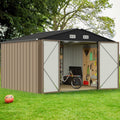 10 x 8 FT Metal Outdoor Storage Shed with Lockable Door K365637