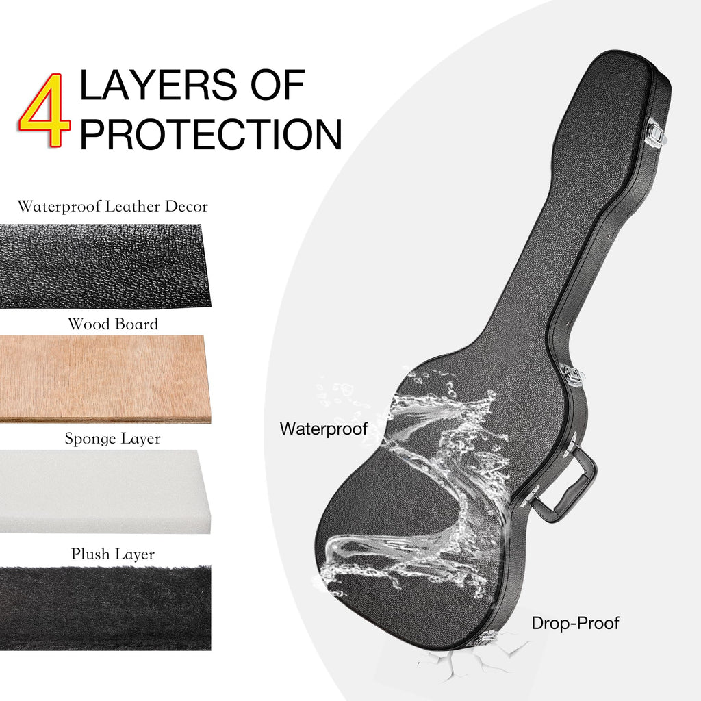 40" Hard Shell Electric Guitar Case with Plush Interior O190014
