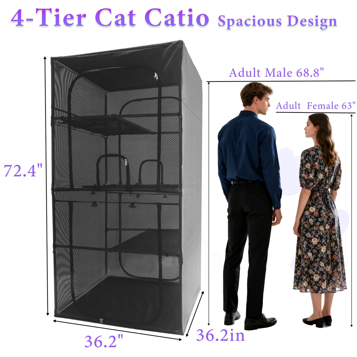 Outdoor Cat Enclosure 72.4" H X233588