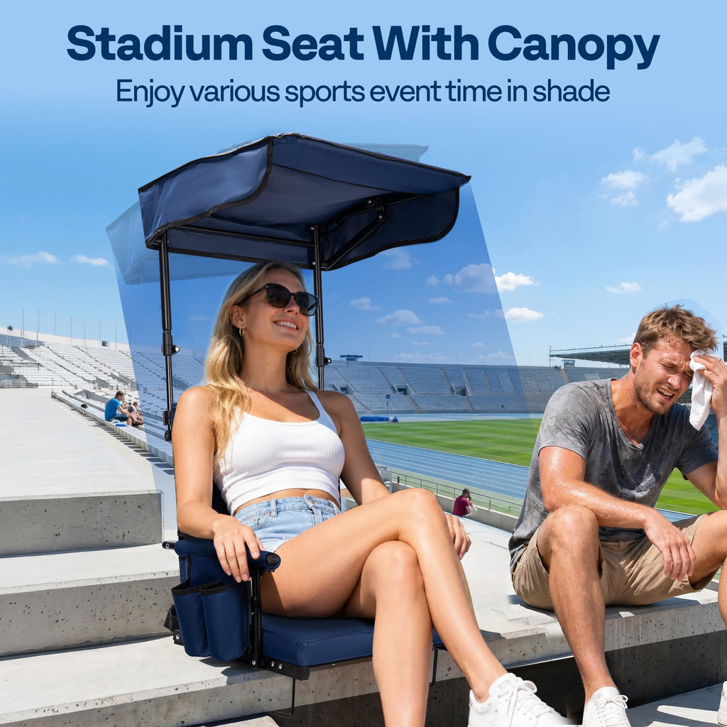 Stadium Seat with Sunshade Canopy and Back Support L462271