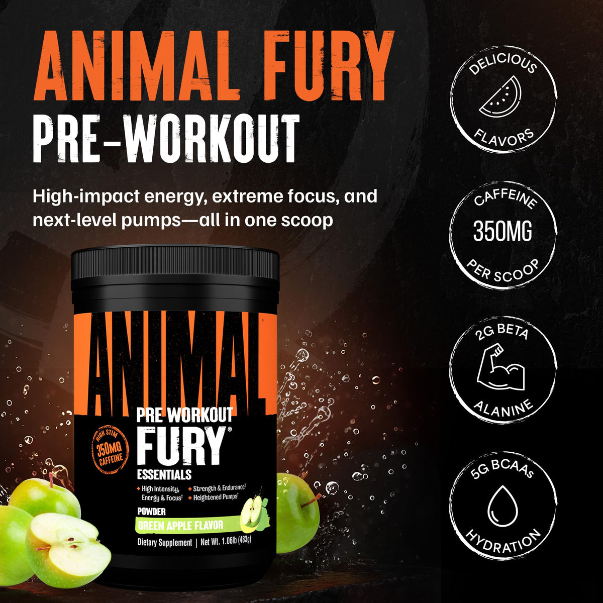 Green Apple Pre Workout Powder 20 Serving Q6311
