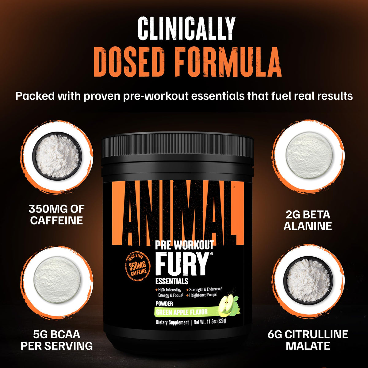 Green Apple Pre Workout Powder 20 Serving Q6311
