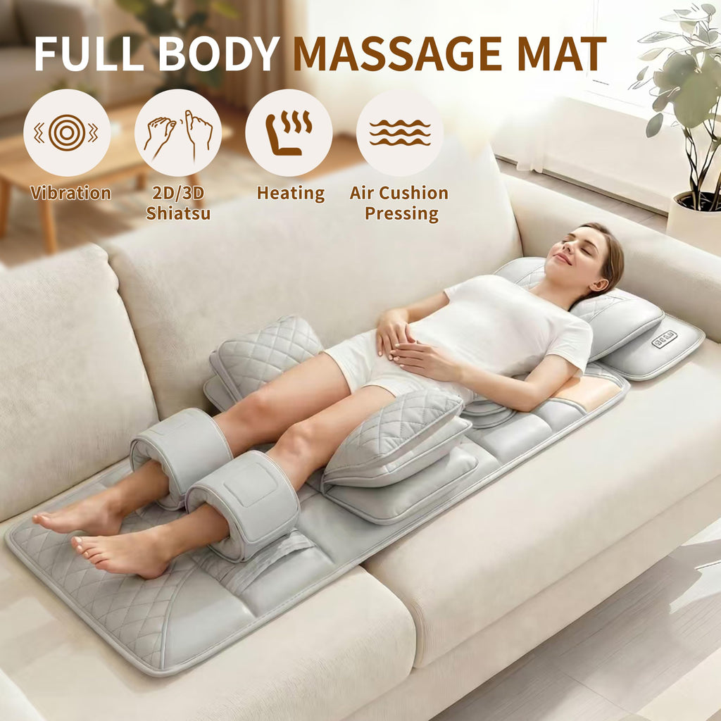 Heated Full Body Massage Mat with Movable Shiatsu Neck Massager C141460