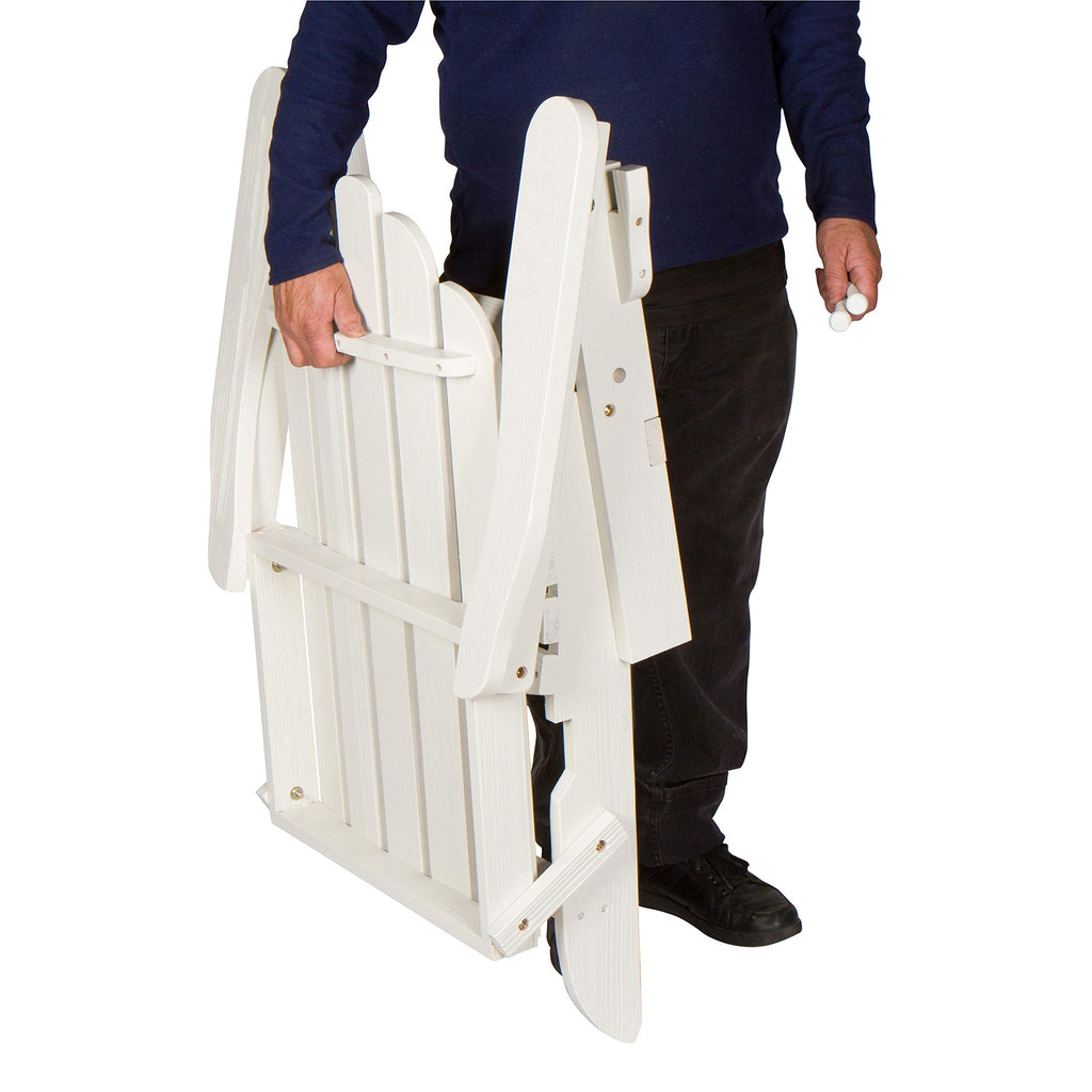 Eggshell White Wooden Outdoor Folding Chair U238