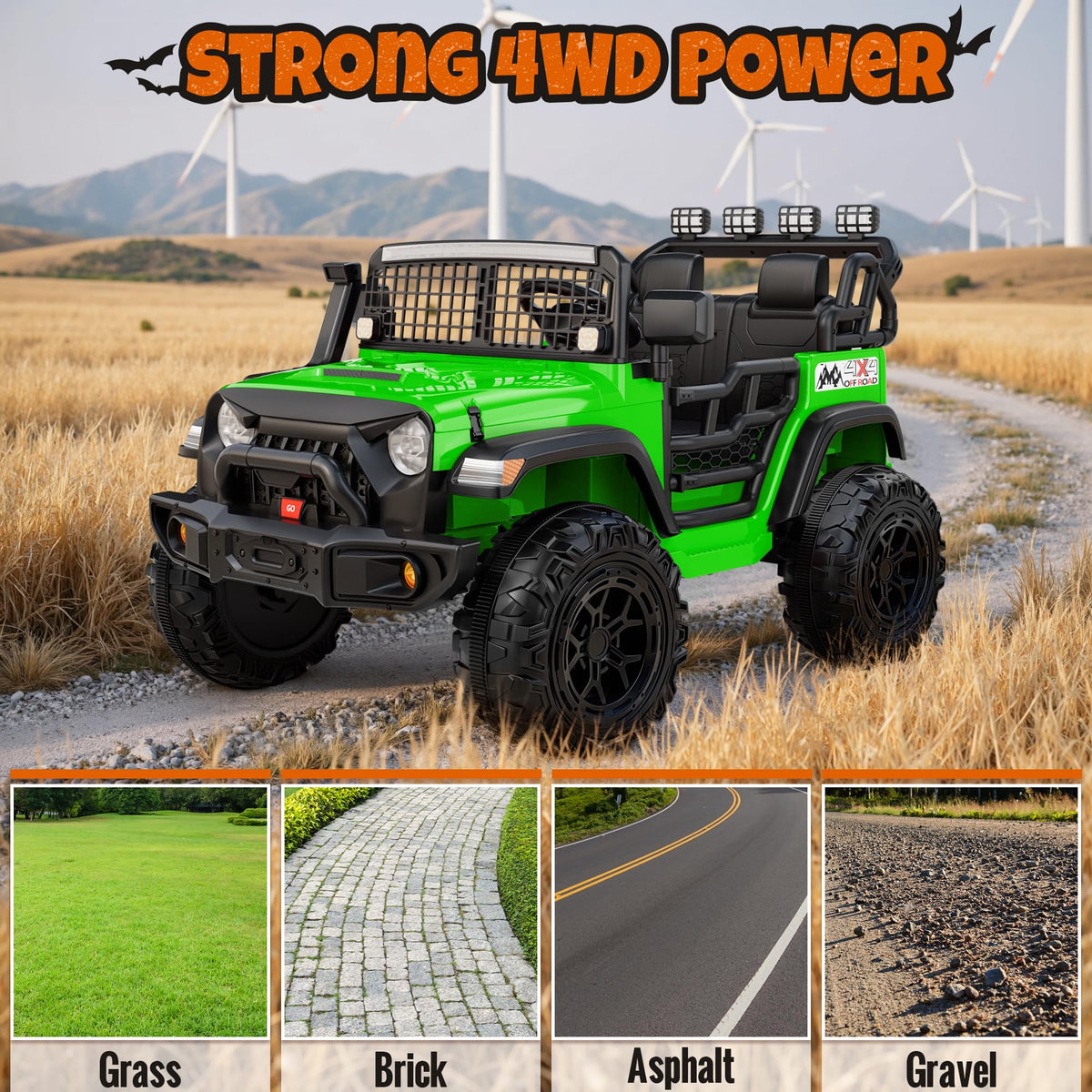 24V 2-Seater Electric Ride On Car Truck with Remote Control R6406