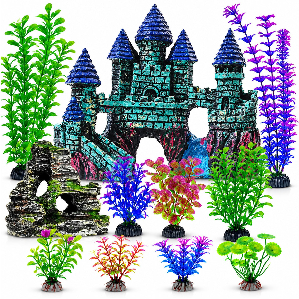 13 Pieces Aquarium Decorations Kit K79091