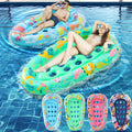 4 Pack Inflatable Pool Float Lounger with Headrest S571885