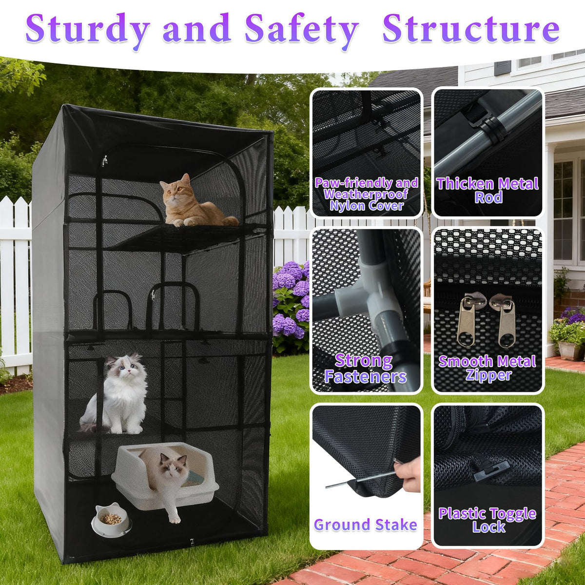Outdoor Cat Enclosure 72.4" H X233588